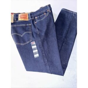 Levi's 513 Jeans 38X32 Men's Stretch Slim Fit Zip Fly Straight Denim Dark Blue